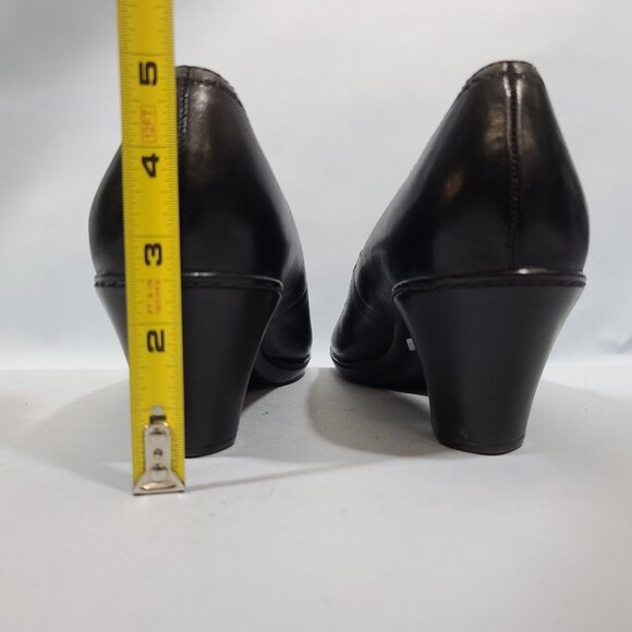 Clarks Mary Jane Strappy Heels Black Leather Women's Size 11M Style 89380 2008 - Picture 10 of 11